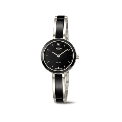 Boccia 3333-02 Damen Armbanduhr • Keramik und Reintitan • Saphirglas