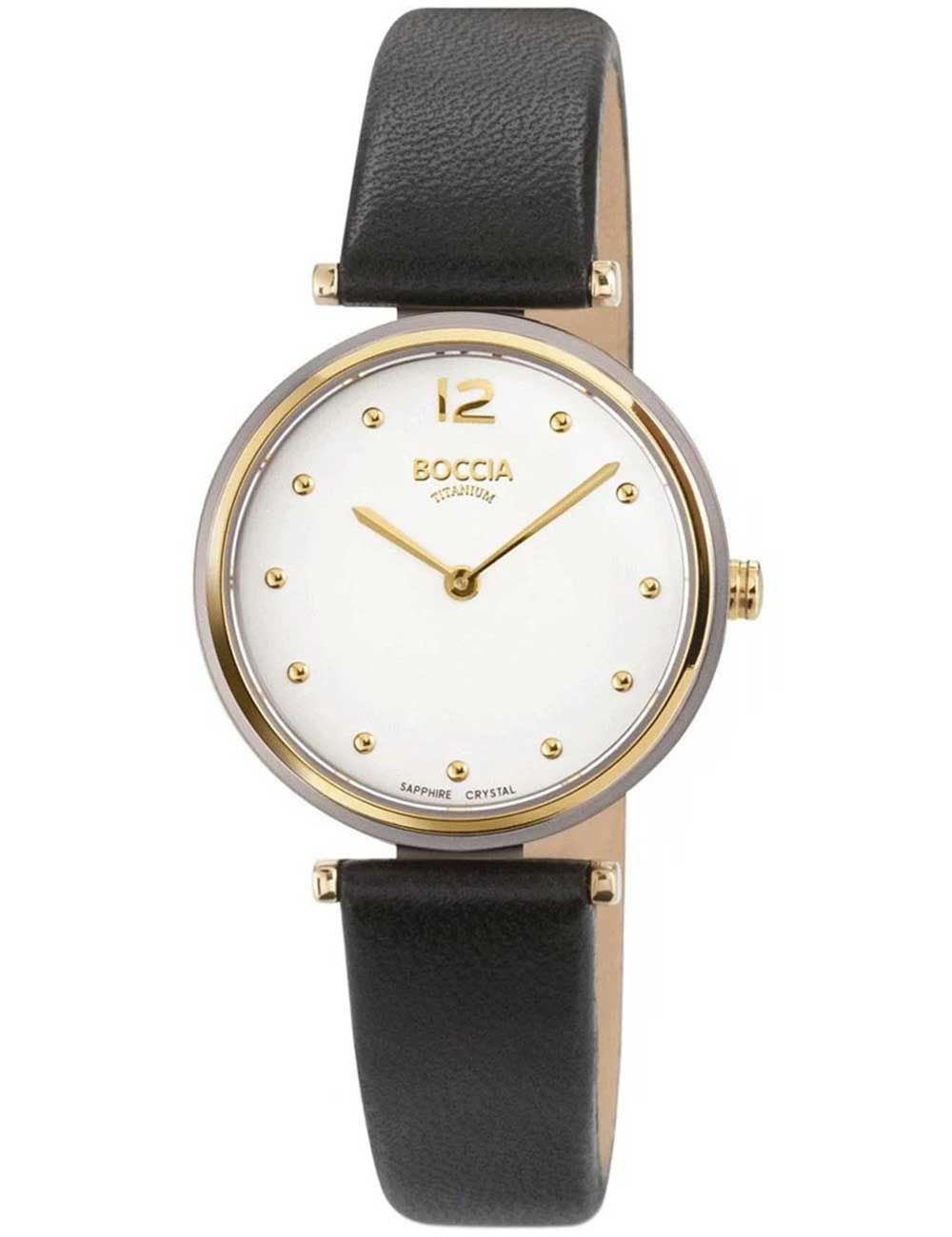Boccia Titanium 3349-01 Damen Armbanduhr • Saphirglas • Leichtes Titan-Gehäuse