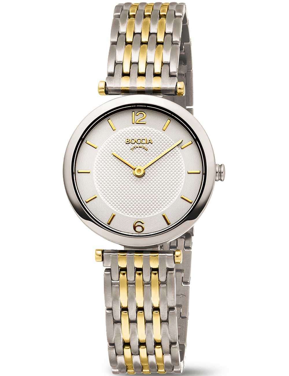 Boccia Titanium 3362-03 Damen Armbanduhr Bicolor • Mineralglas • Leichtgewicht Titan