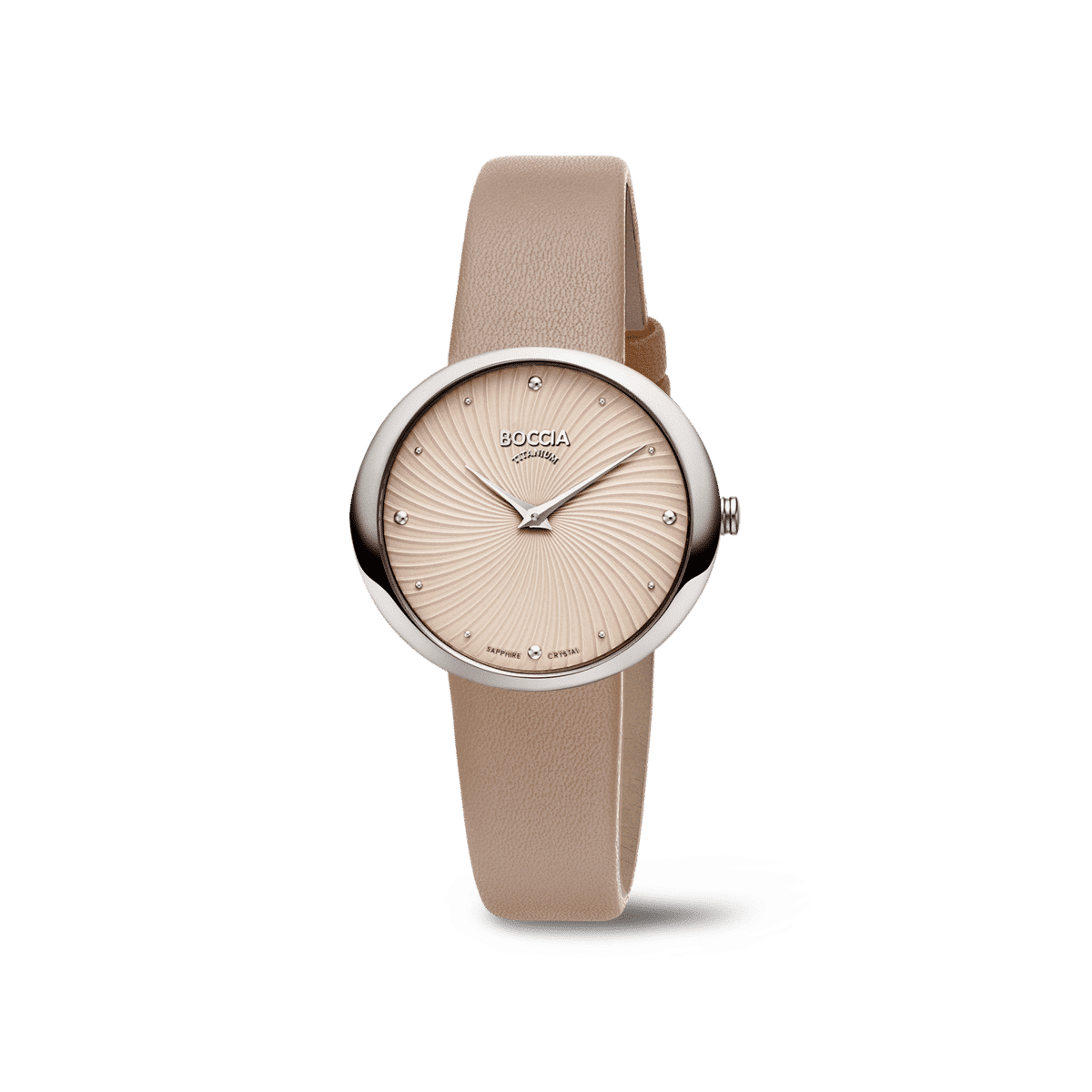 Boccia Trend 3364-05 Damen-Armbanduhr • Titan mit Saphirglas • Lederband Braun, Bild 2