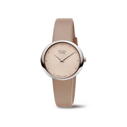 Boccia Trend 3364-05 Damen-Armbanduhr • Titan mit Saphirglas • Lederband Braun, Bild 2