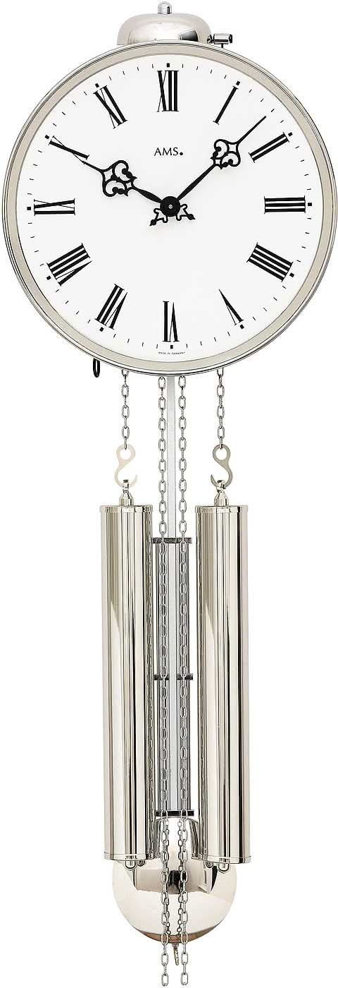 AMS Wanduhr Messing • Exklusive Uhrmacherkunst • Traditioneller Glockenschlag