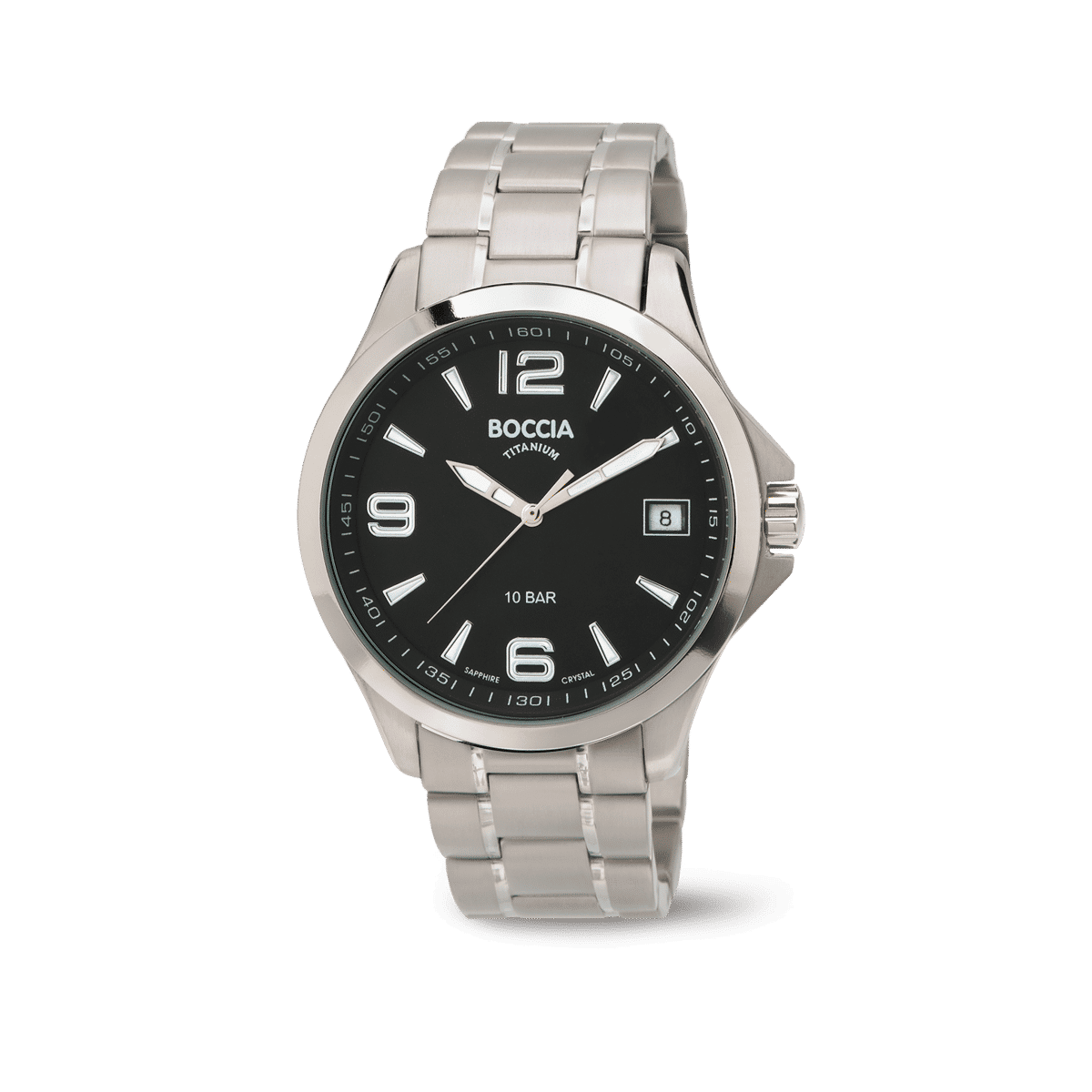 Boccia 3591-02 Herren Armbanduhr • Saphirglas • Schraubkrone