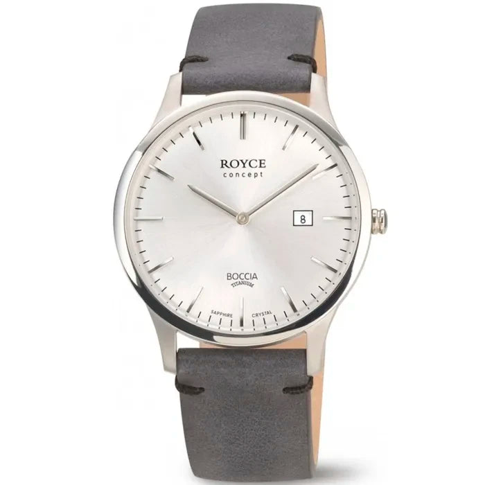 Boccia Titanium 3641-01 Herren Armbanduhr Grau • Saphirglas • Titan-Gehäuse