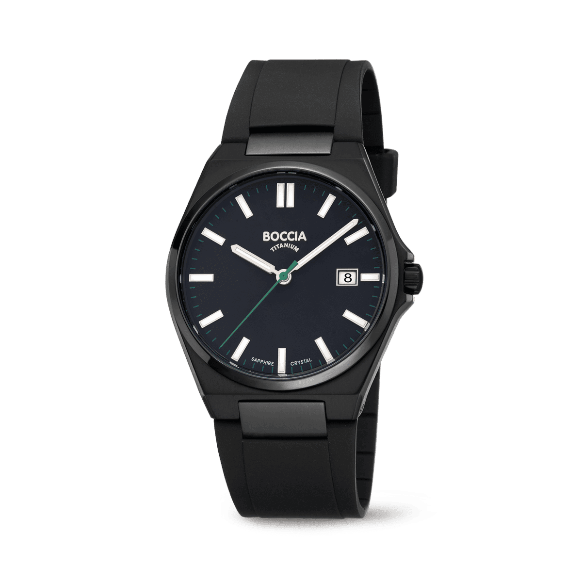 Boccia 3667-04 Herrenuhr Titanium Schwarz • Saphirglas • 5 bar Wasserdicht