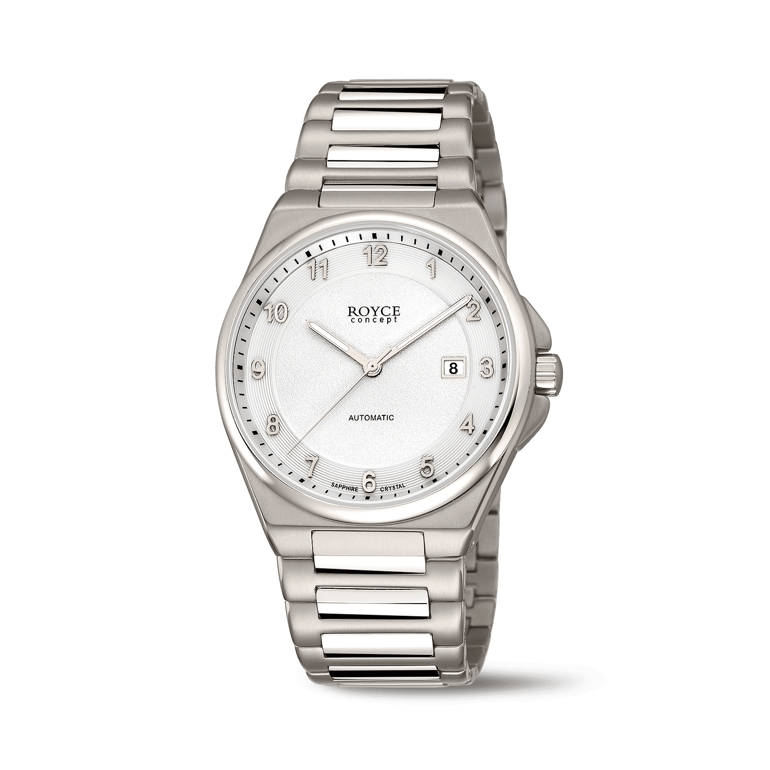 Boccia Royce Herrenarmbanduhr mit silberfarbenem Zifferblatt und Metallband