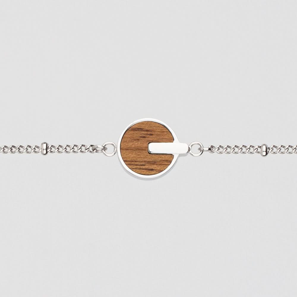 Opacity Armband mit rundem Holz Anhänger - Holzkern Modell: Jewelry
