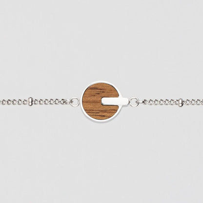 Opacity Armband mit rundem Holz Anhänger - Holzkern Modell: Jewelry