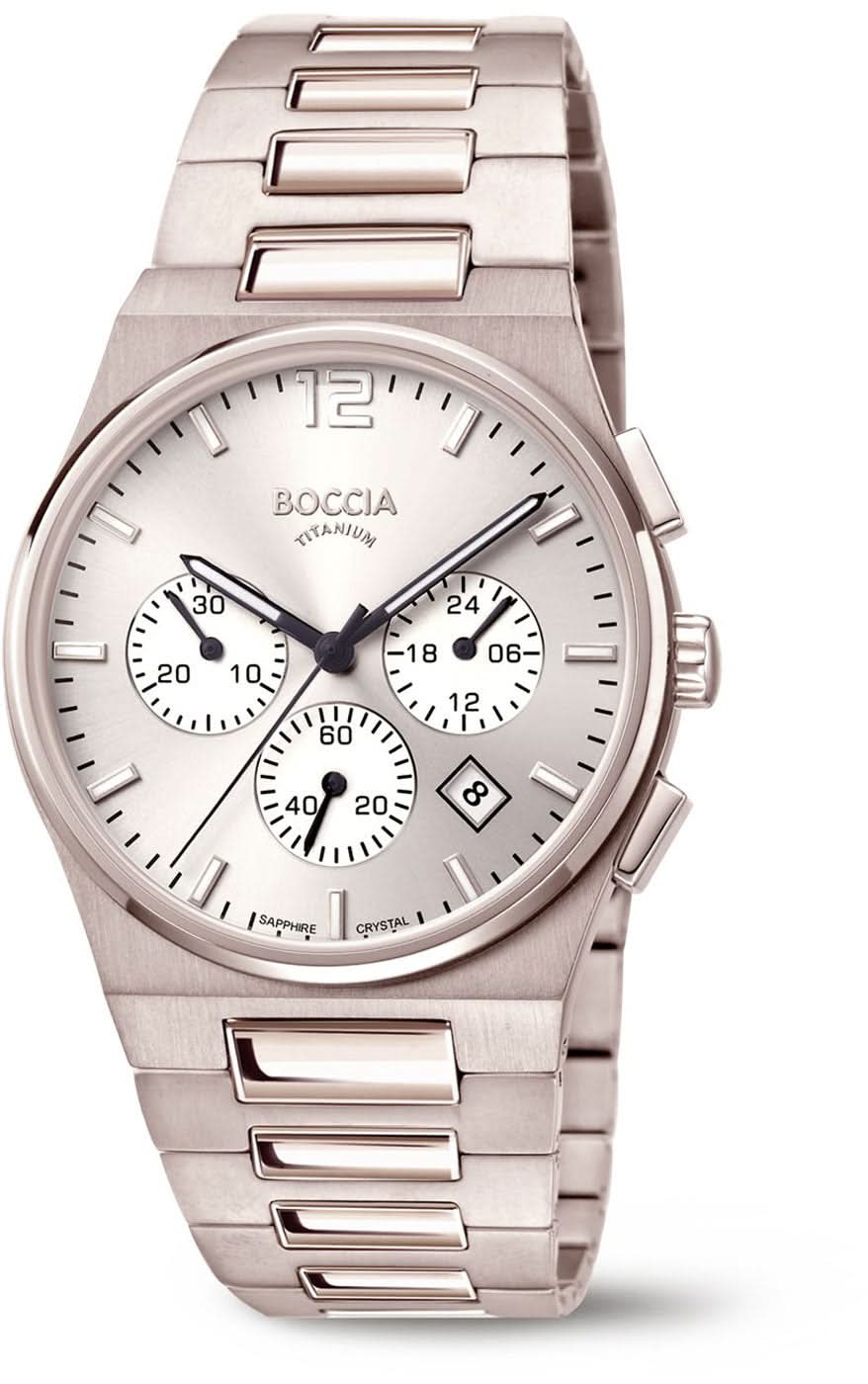 Boccia 3741-01 Herrenuhr - Reintitan - Saphirglas