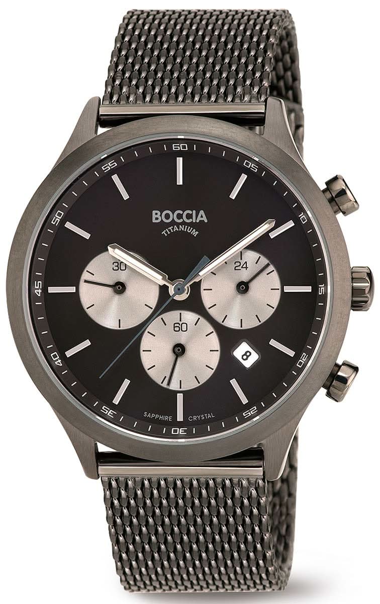 Boccia 3750-06 Herrenuhr - Reintitan - Saphirglas