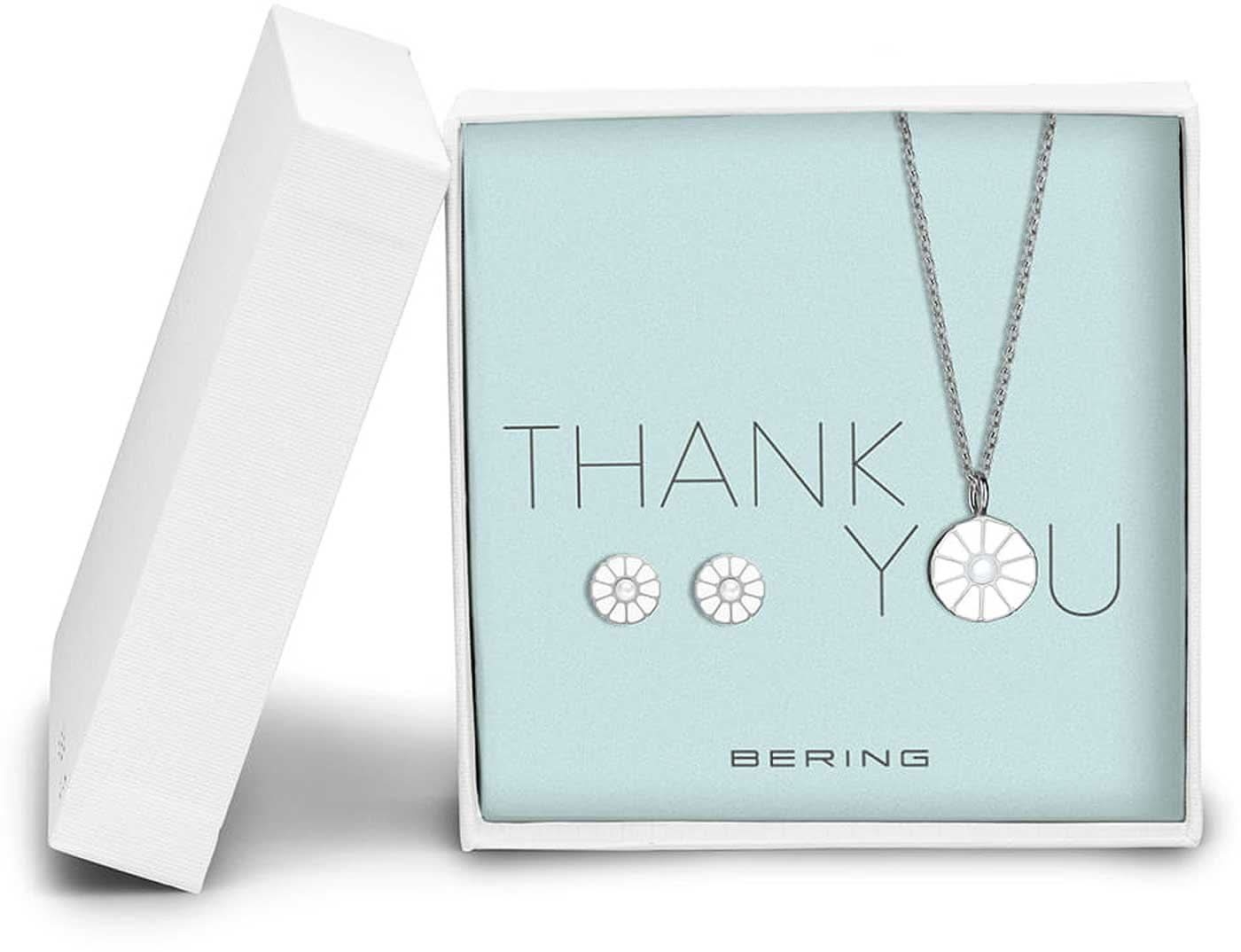 Halskette mit Anhänger und Ohrringe - Bering Jewelry Modell: 433-717-Silver