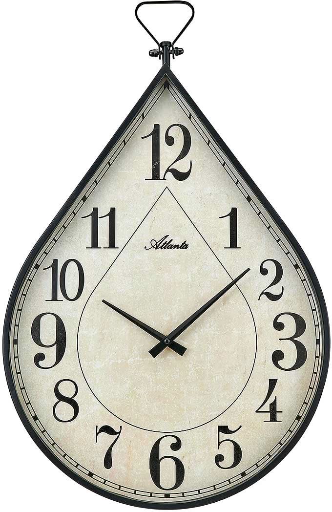 Atlanta Wanduhr 63x40 cm Metall • Außergewöhnliche Tropfenform • Modernes Design