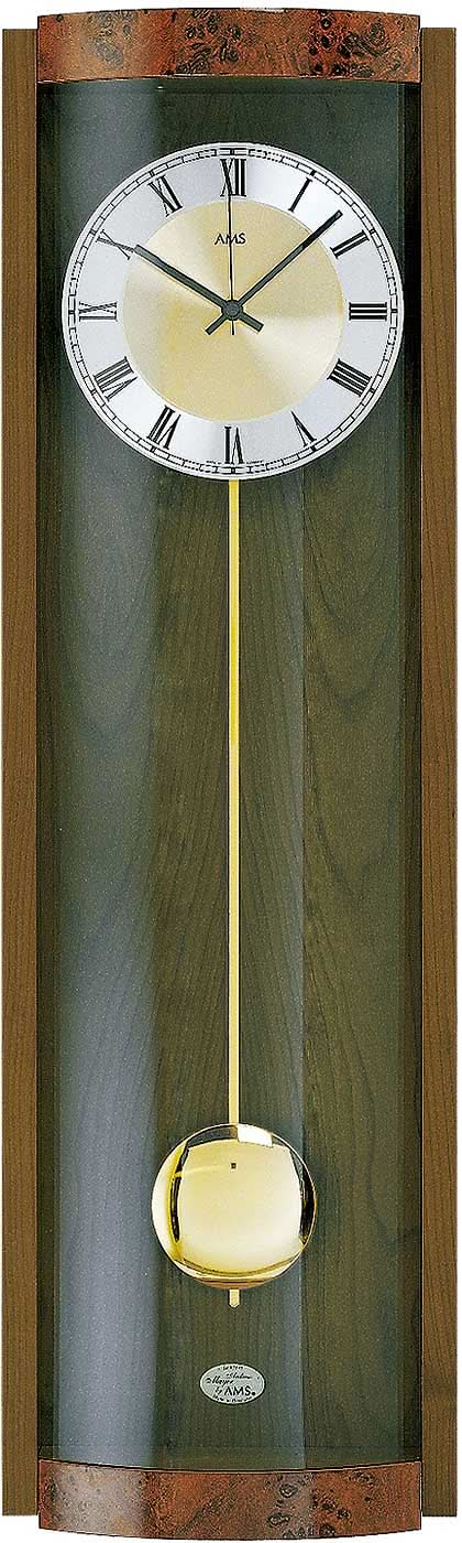 AMS Wanduhr 71x21x10 cm Holz • Funkwerk • Westminster-Melodie