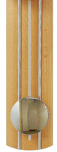 AMS Wanduhr 60x25x10 cm Holz • Funkuhrwerk • Massivholz Buche