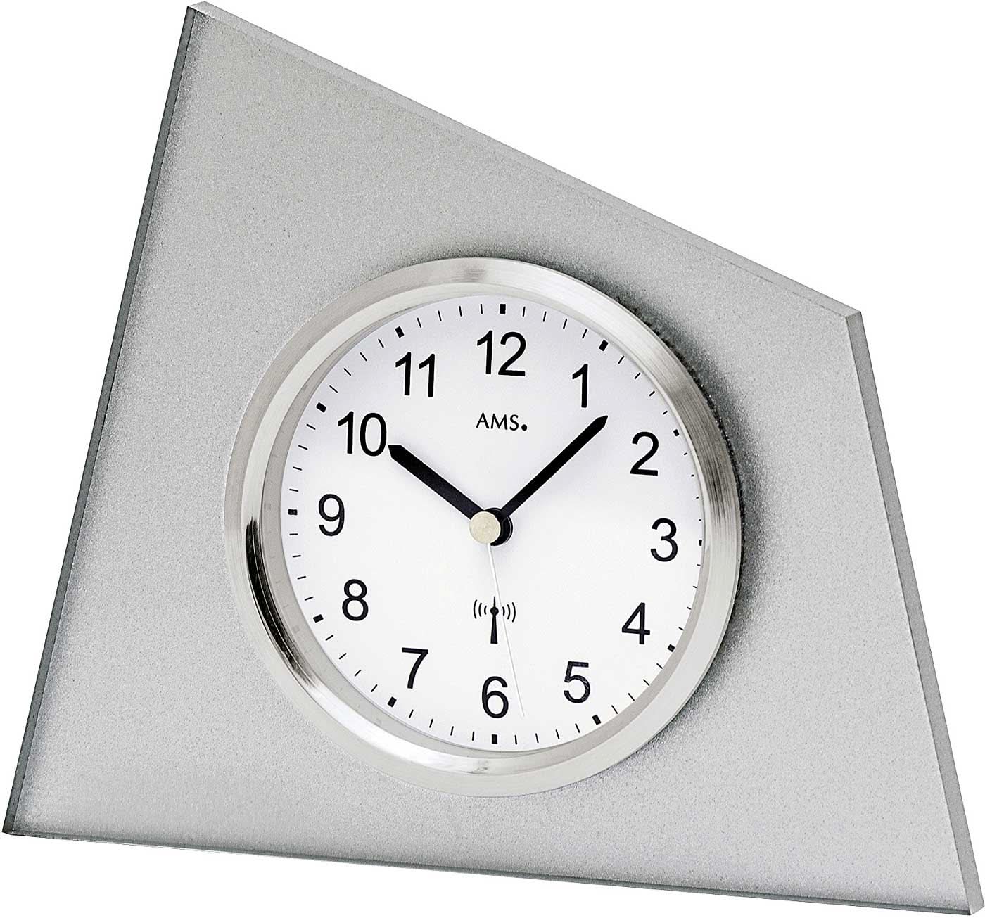 AMS Table Clock 19x16x5 cm Acrylic • Radio-Controlled • Modern Design