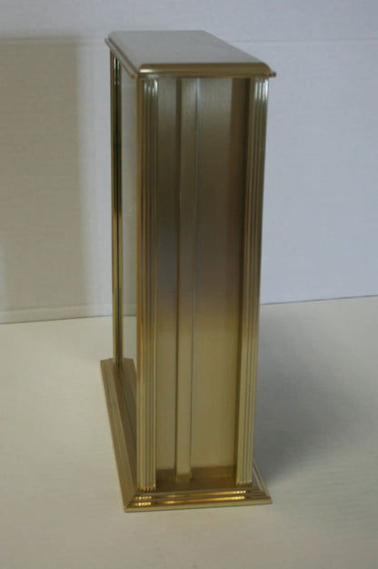 AMS Tischuhr 25x20x7 cm Metall und Glas • Präzises Funkpendelwerk • Zeitloses Design