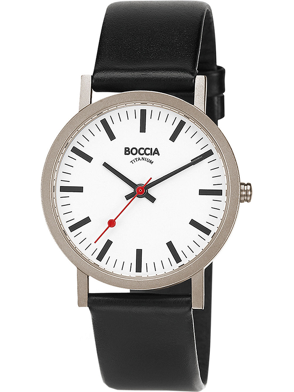 Boccia Titanium 521-03 Herren Armbanduhr Silber • Mineralglas • Leichtes Titan-Gehäuse