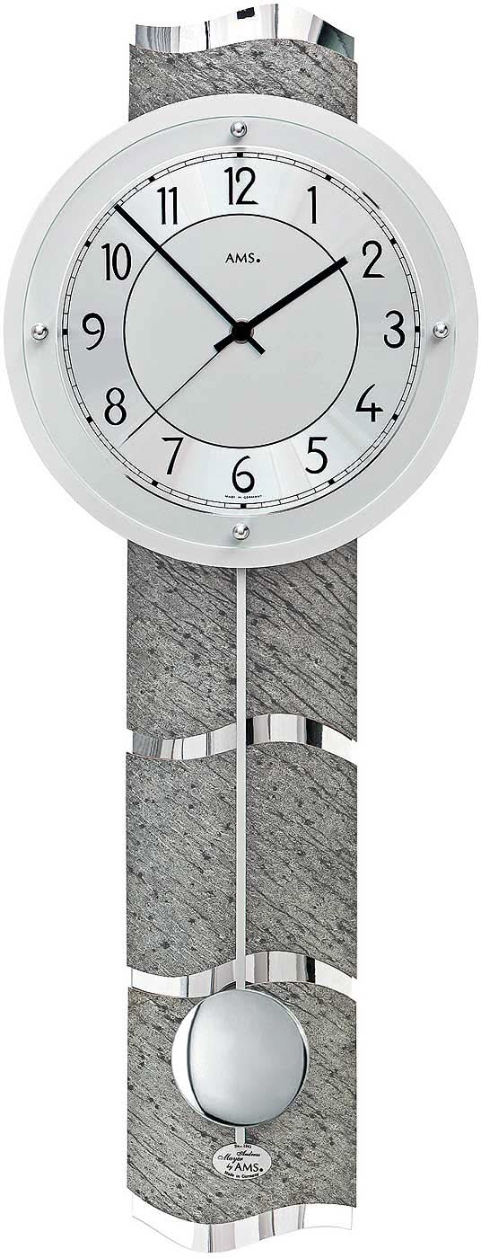 AMS Wanduhr 66x24x10 cm Aluminium • Funkgesteuert • Modernes Design