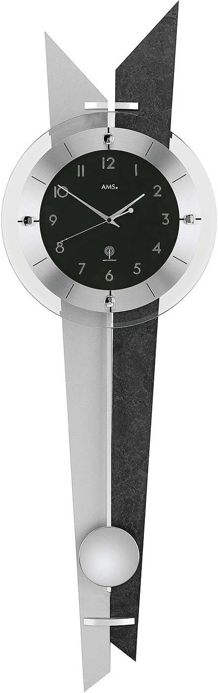 AMS Wanduhr • Modernes Design • Präzises Funkwerk