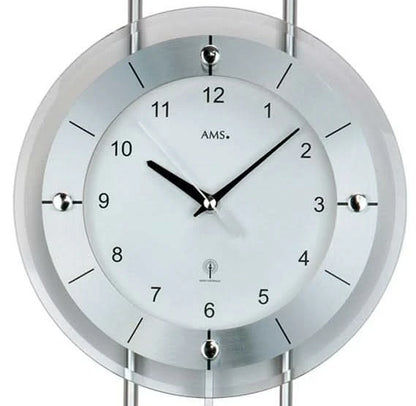 AMS Wanduhr 60x24x6 cm Aluminium • Funkgesteuert • Modernes Design
