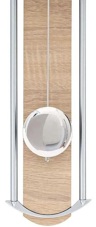 AMS Wanduhr 60x24x6 cm Holz • Funkuhr • Pendeluhr
