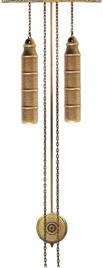 AMS Wanduhr 33x25x12 cm Holz • Mechanisches Uhrwerk • Bim-Bam Schlagwerk