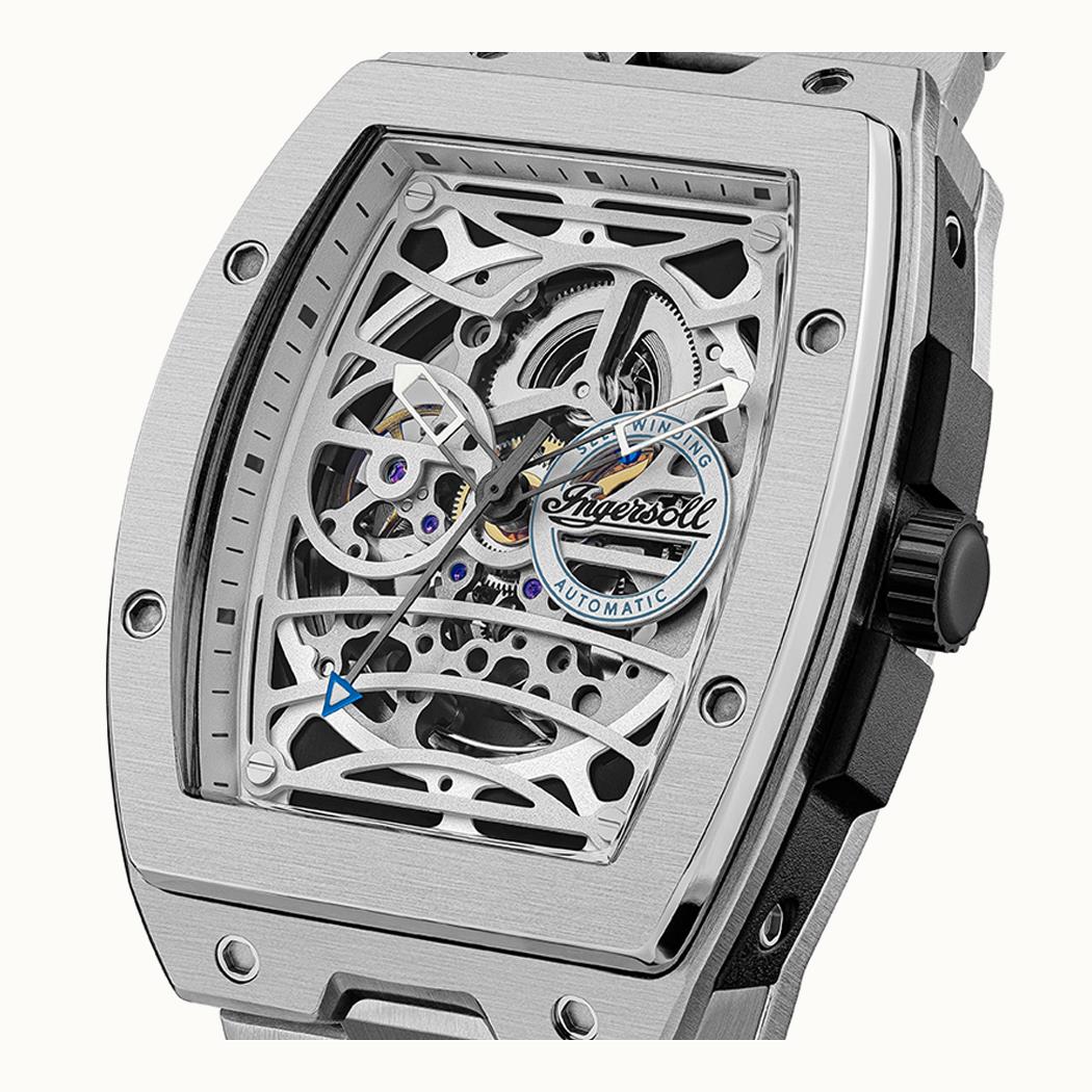 Ingersoll 1892 The Challenger I12310 Herren Armbanduhr Silber • Automatikwerk • Mineralglas, Bild 2