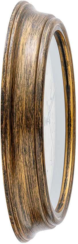 AMS Wanduhr 30 cm Ø Kunststoff • Funkgesteuerte Präzision • Antiker Holz-Look