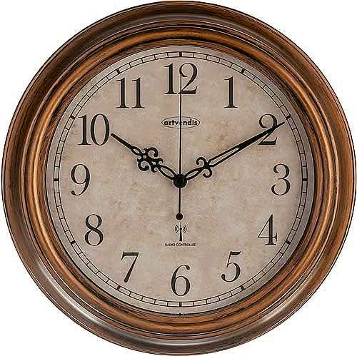 Artvendis 5575B Wanduhr Gartenuhr Funkwanduhr