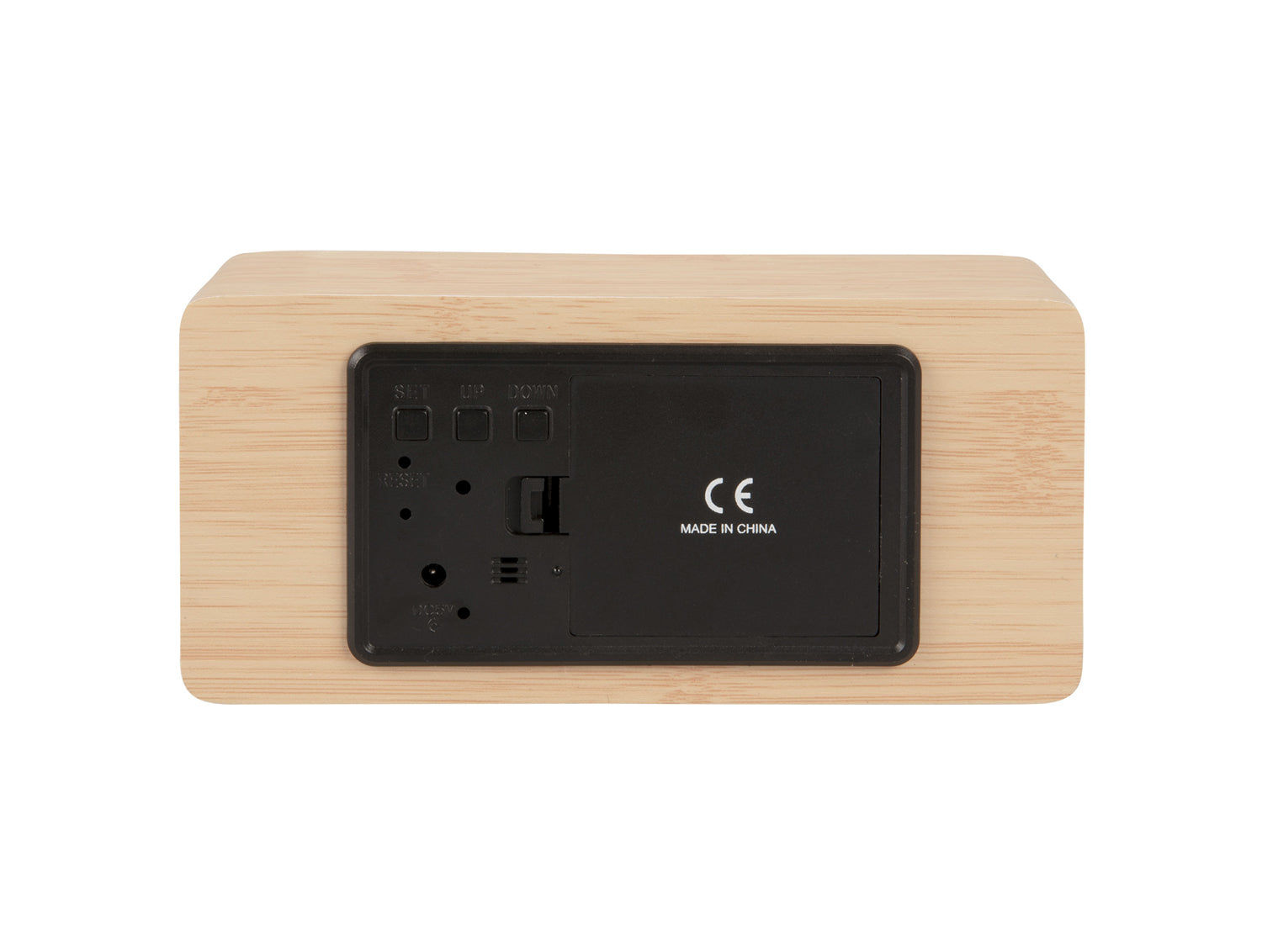 Karlsson Silver Mirror LED KA5879WD Wecker Naturholz • Netzbetrieb via USB • LED-Display mit Dimmer, Bild 5
