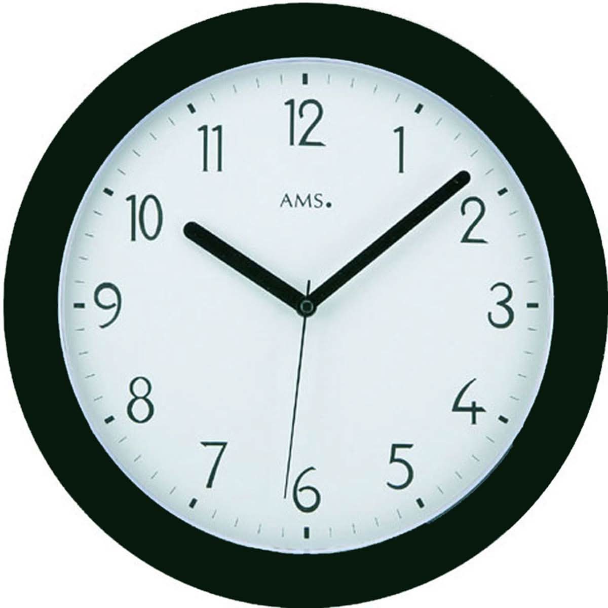 AMS Wanduhr 30x30x4 cm Aluminium • Präzises Funkuhrwerk • Schlankes Design
