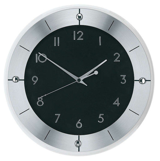 AMS Wanduhr 31 cm Ø Aluminium • Funkgesteuert • Modernes Design