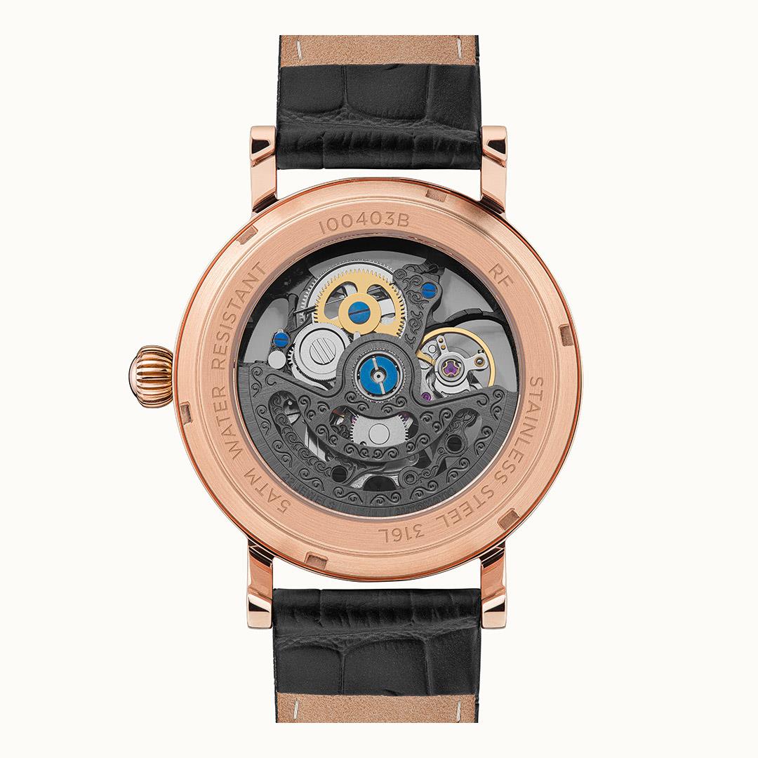 Ingersoll 1892 The Herald I00403B Herren Armbanduhr Schwarz • Skelettwerk • Roségold-Edelstahlgehäuse, Bild 3