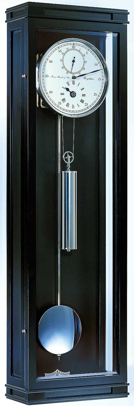 Hermle Wall Clock 93.7x26.0x13.0 cm Wood • 31-Day Movement • Precision Regulator