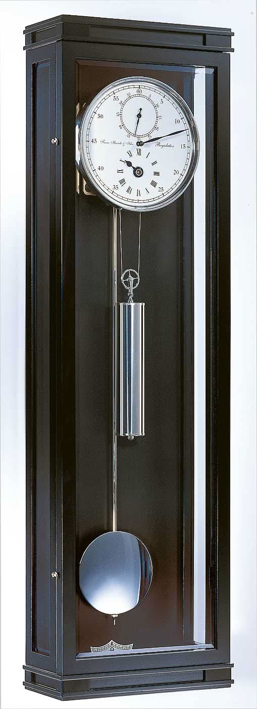 Hermle Wall Clock 93.7x26.0x13.0 cm Wood • 31-Day Movement • Precision Regulator