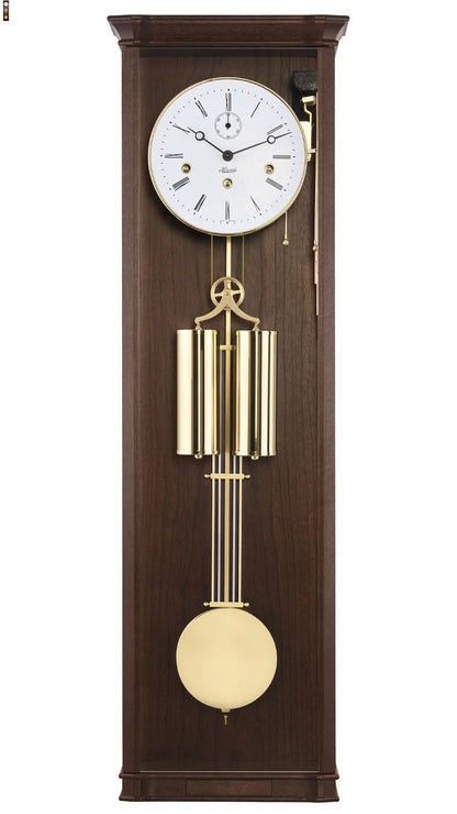 Hermle Wanduhr 87,5x25x13,5 cm Nussbaum • Westminster-Melodie • Automatische Nachtabschaltung