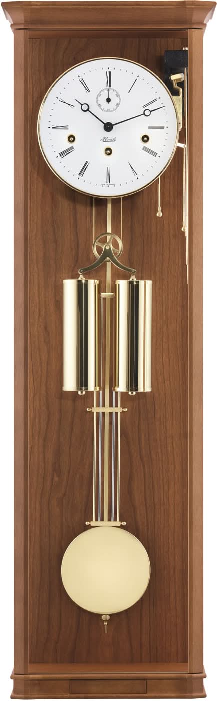 Hermle Wanduhr 87,5x25x13,5 cm Holz • Westminster Gong • Mechanisches Uhrwerk