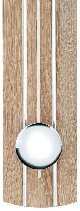 AMS Wanduhr 60x23x7 cm Holz • Modernes Design • Quarz Pendelwerk