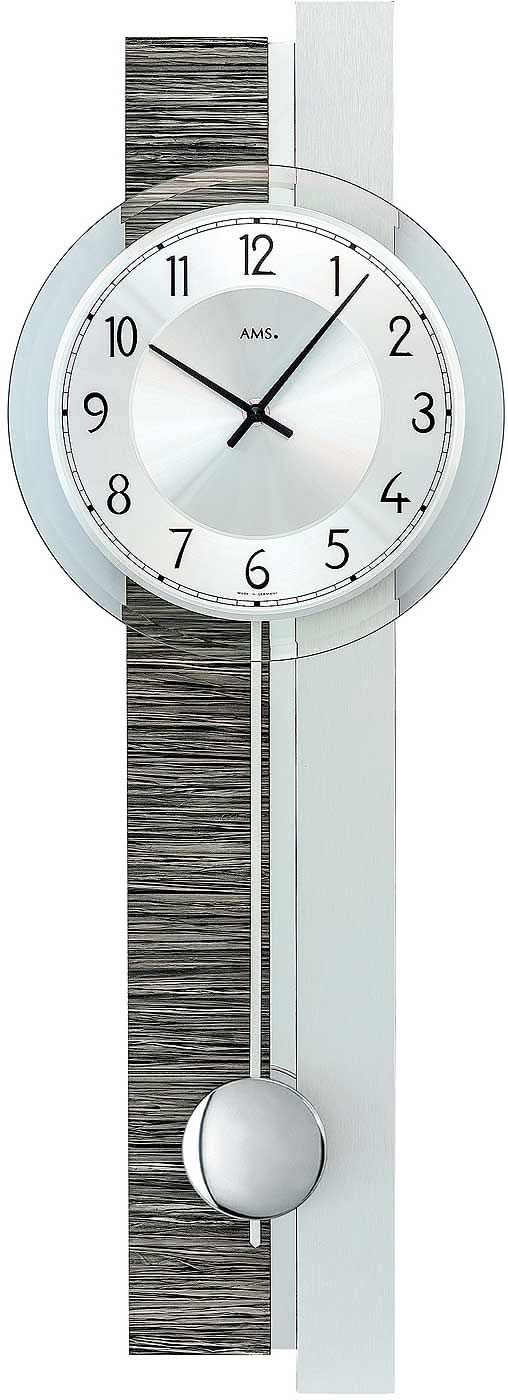 AMS Wall Clock 67x23x7 cm Wood • Silent Quartz Movement • Modern Design