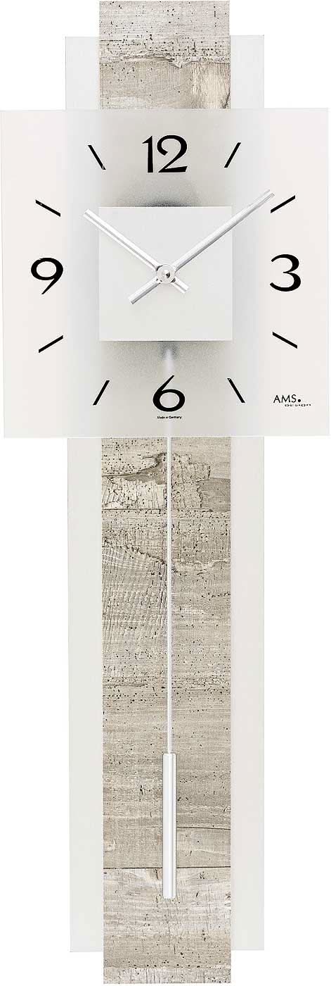 AMS Wall Clock 68x22x7 cm Wood • Precise Quartz Movement • Modern Design
