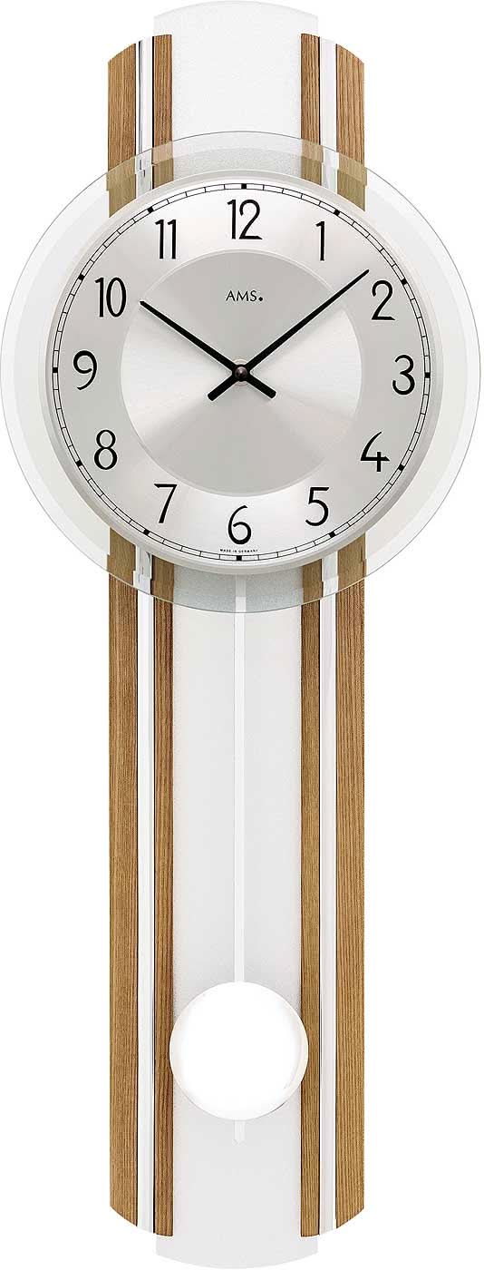 AMS Wall Clock 64x23x7 cm Wood • Quartz Movement • Modern Design