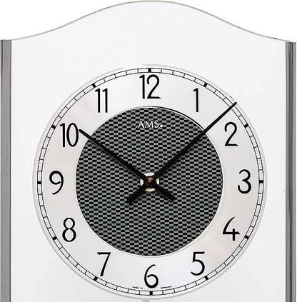 AMS Wanduhr 50x20x5 cm Glas • Moderne Eleganz • Präzises Quarzwerk