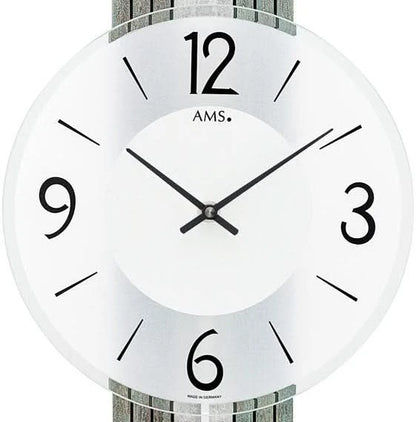 AMS Wall Clock 62x23x6 cm Wood • Quartz Movement • Modern Design