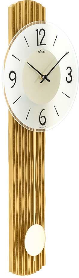 AMS Wanduhr 62x23x6 cm Holz • Präzise Zeitmessung • Elegantes Design