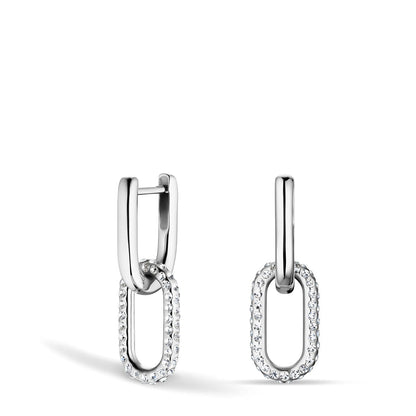 Arctic Pavé Ohrringe Silber Glänzend Edelstahl Zirkonia Kristallglas Zeitloses Design -BERING 755-17-05