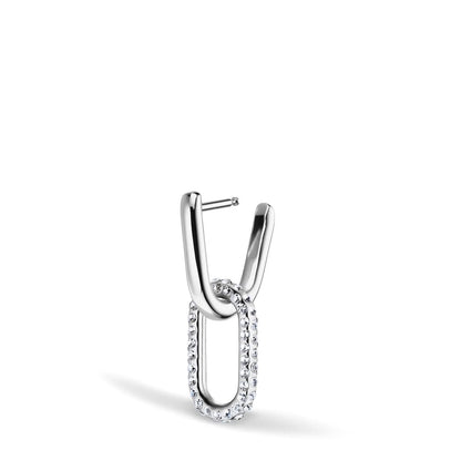 Arctic Pavé Ohrringe Silber Glänzend Edelstahl Zirkonia Kristallglas Zeitloses Design -BERING 755-17-05