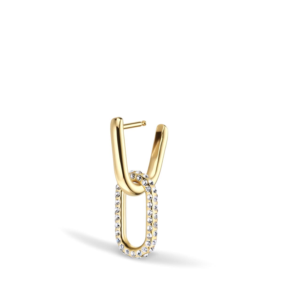 Arctic Pavé Gold Ohrring mit Zirkonia, Eleganter Edelstahl - BERING  Modell 755-27-05
