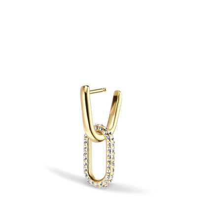 Arctic Pavé Gold Ohrring mit Zirkonia, Eleganter Edelstahl - BERING  Modell 755-27-05