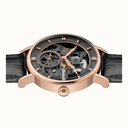 Ingersoll 1892 The Herald I00403B Herren Armbanduhr Schwarz • Skelettwerk • Roségold-Edelstahlgehäuse, Bild 4
