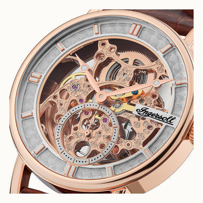 Ingersoll 1892 The Herald I00401B Herren Armbanduhr Roségold • Skelettwerk • Automatikwerk, Bild 2